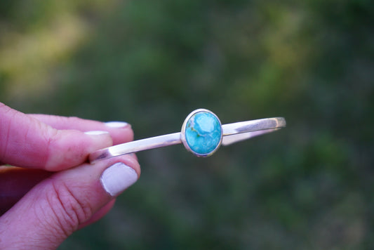 Stamped Cuff Bracelet (White Water)