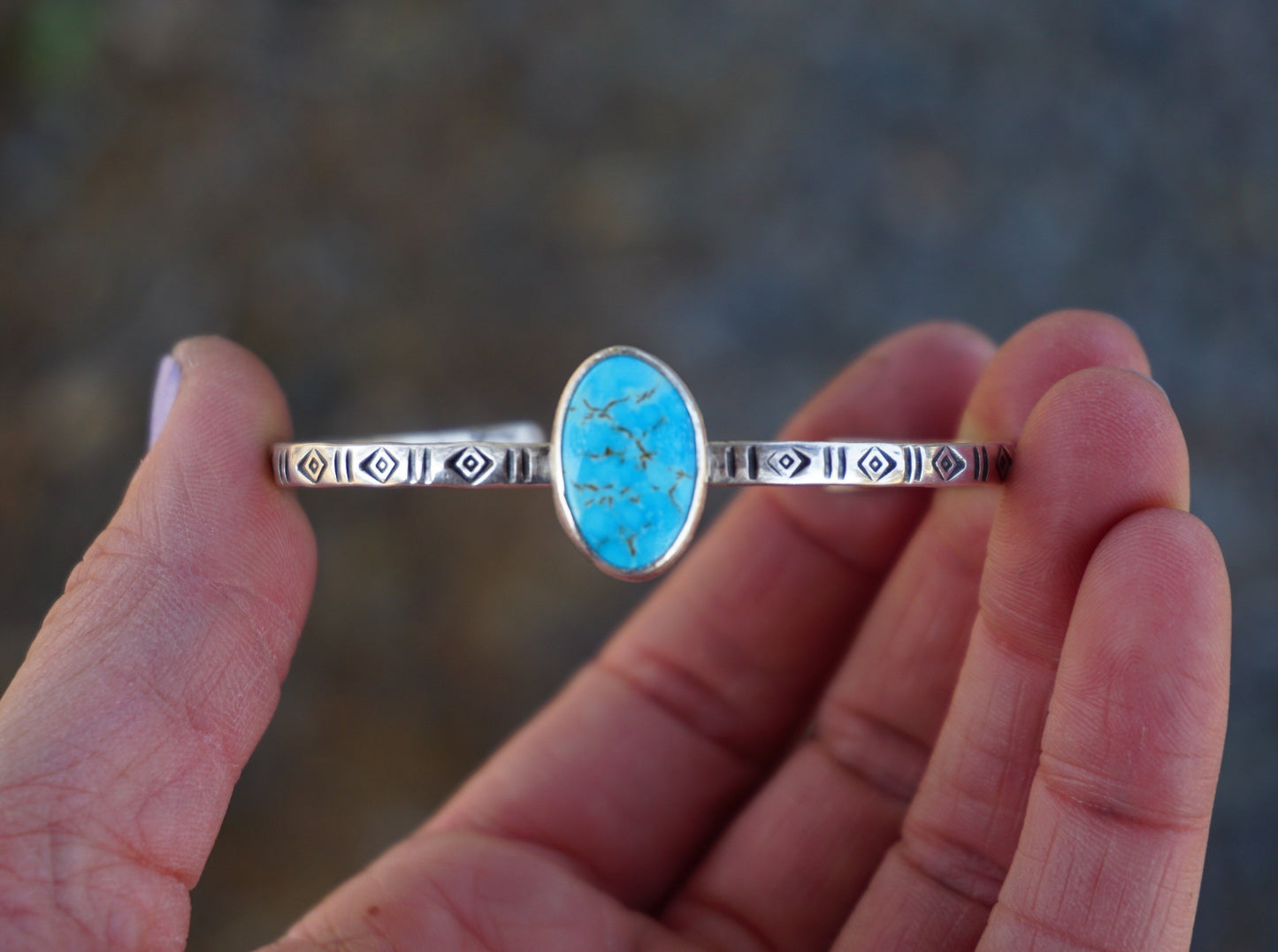 Stamped Cuff Bracelet (Kingman)