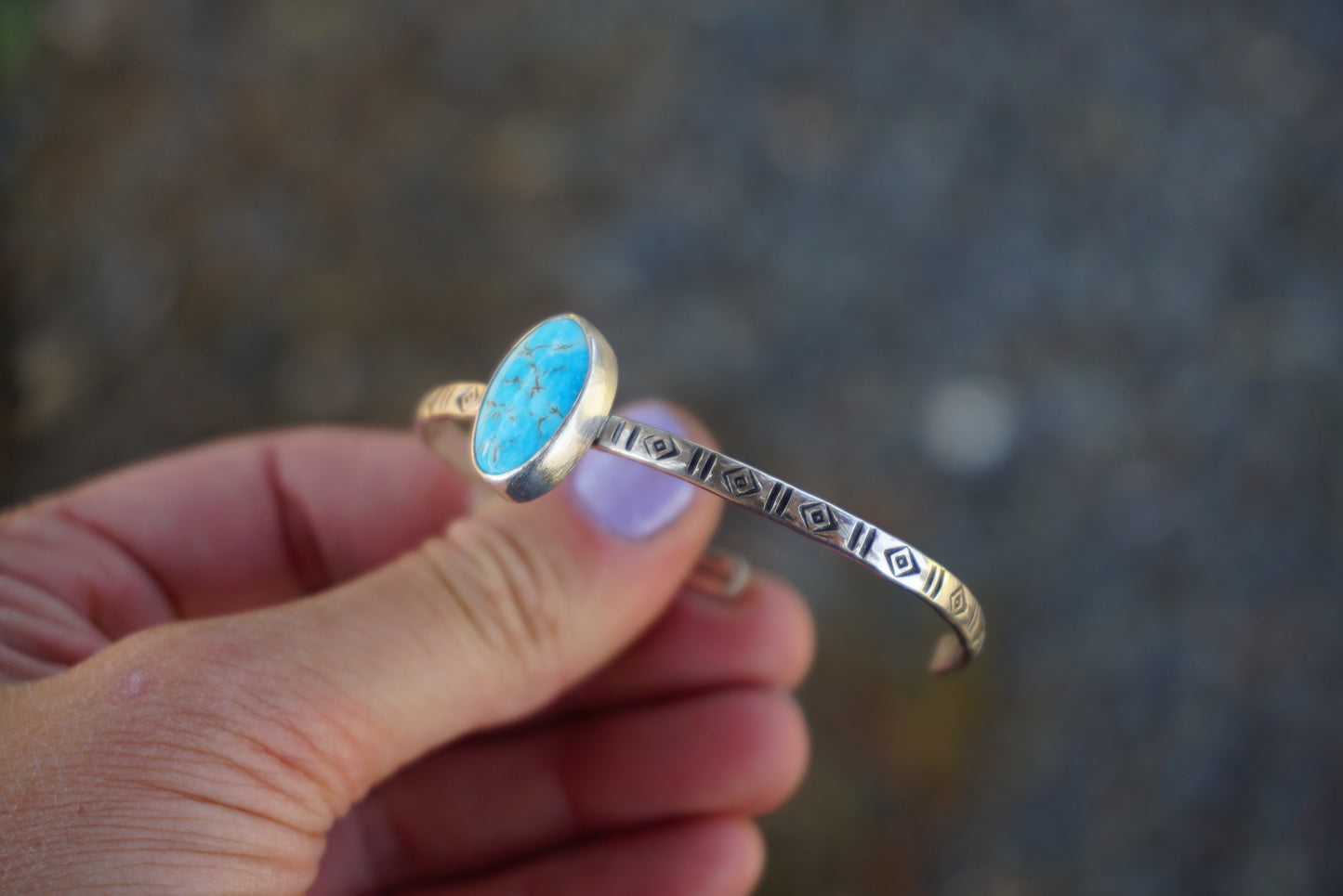 Stamped Cuff Bracelet (Kingman)