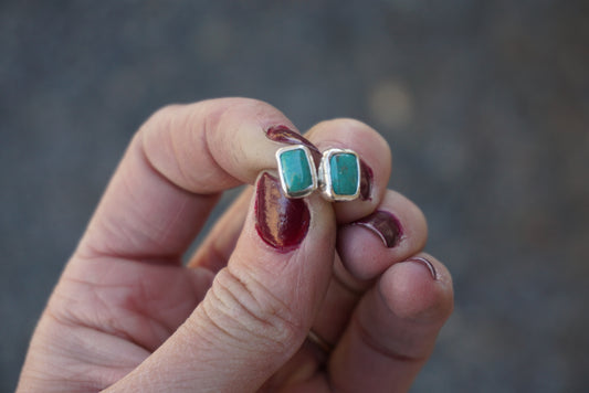 Stud Earrings (Fox Turquoise)