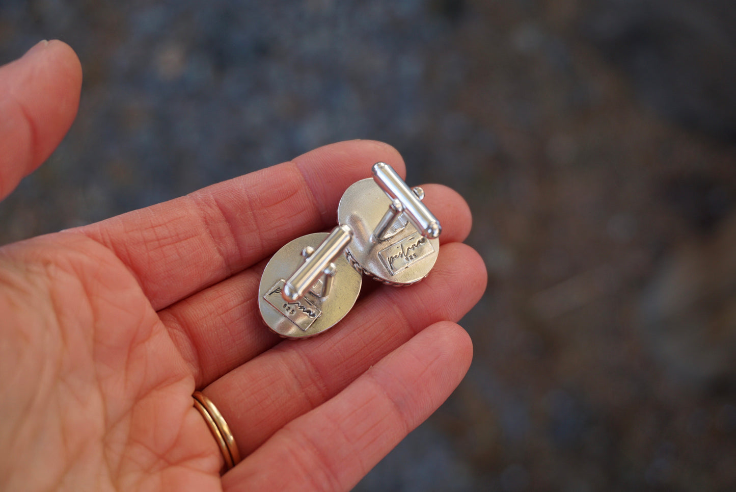 Turquoise Cufflink (White Buffalo)