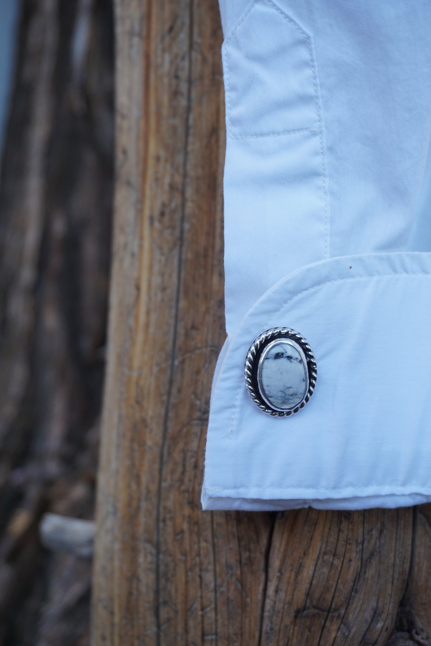 Turquoise Cufflink (White Buffalo)