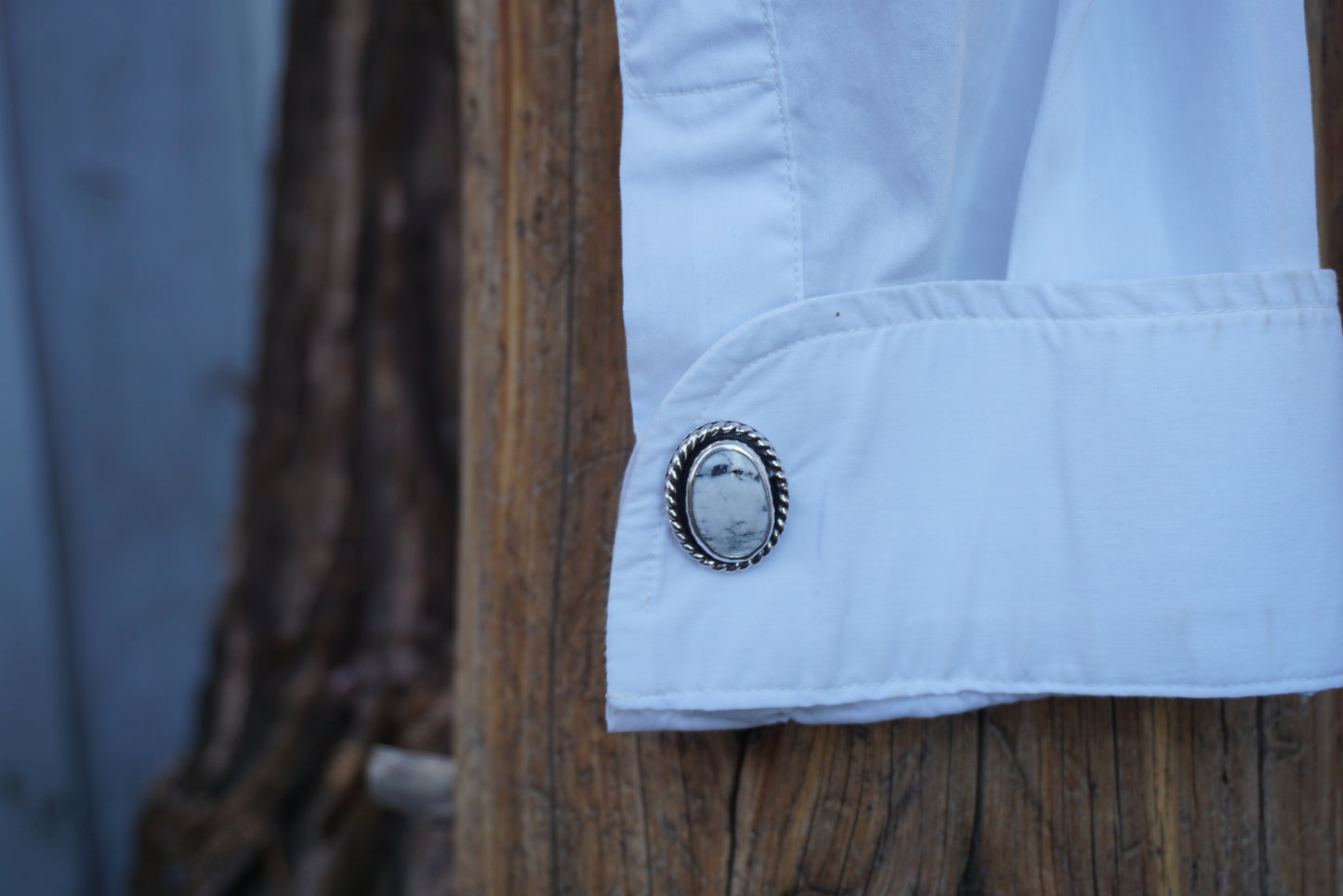 Turquoise Cufflink (White Buffalo)