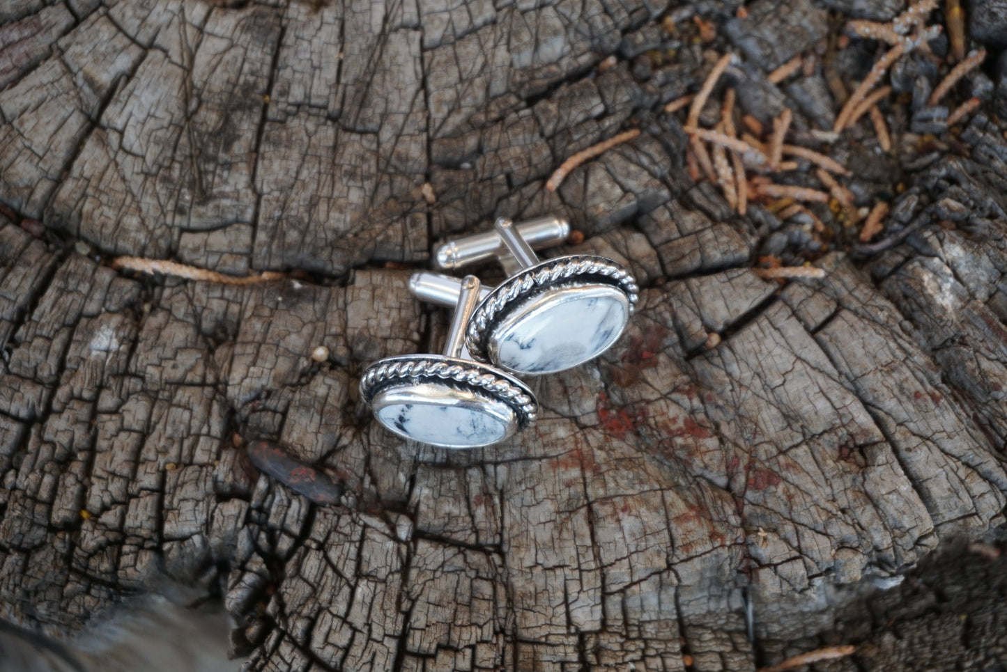 Turquoise Cufflink (White Buffalo)