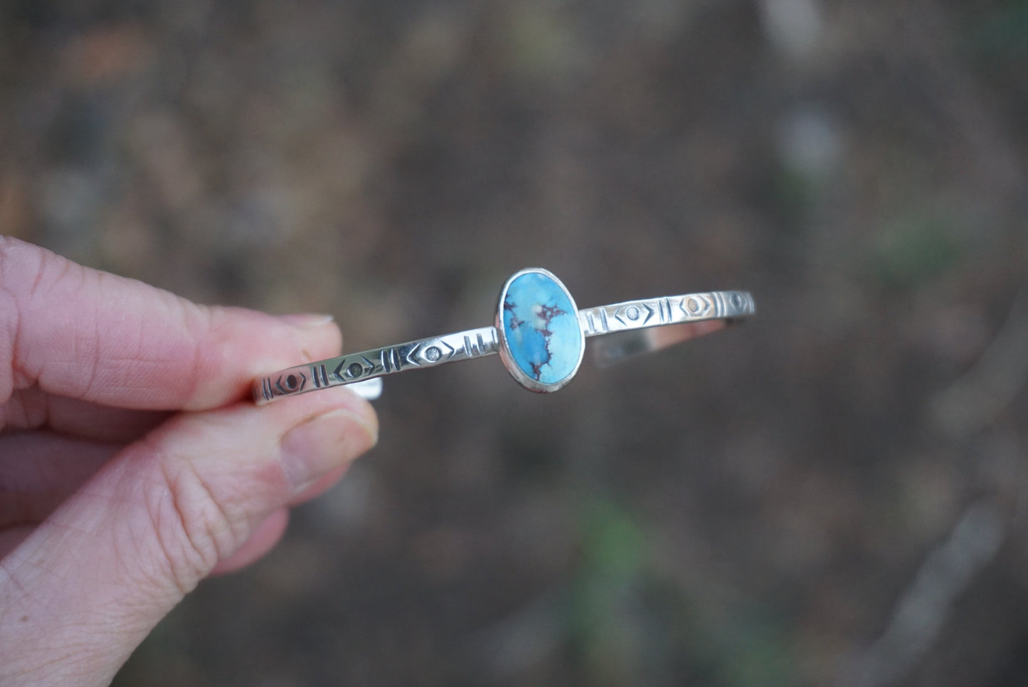 Stamped Cuff Bracelet (Golden Hill)