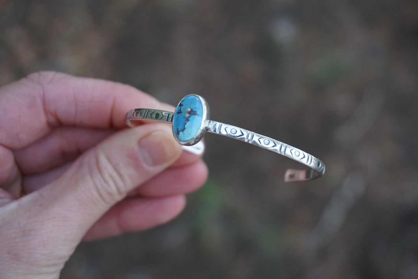 Stamped Cuff Bracelet (Golden Hill)