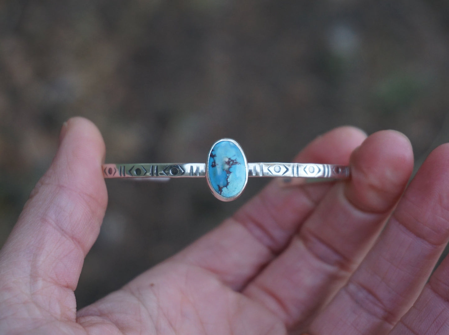 Stamped Cuff Bracelet (Golden Hill)