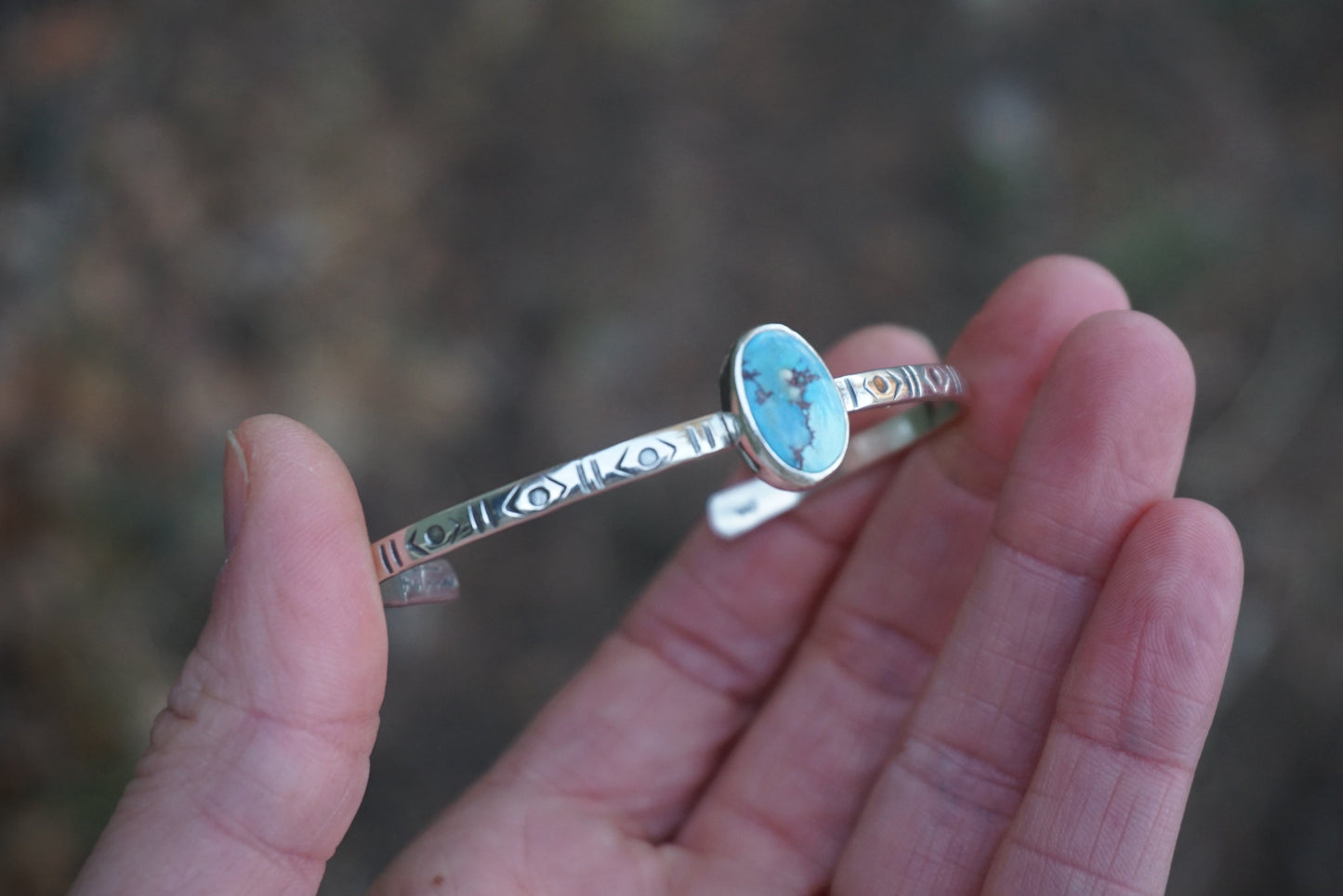 Stamped Cuff Bracelet (Golden Hill)