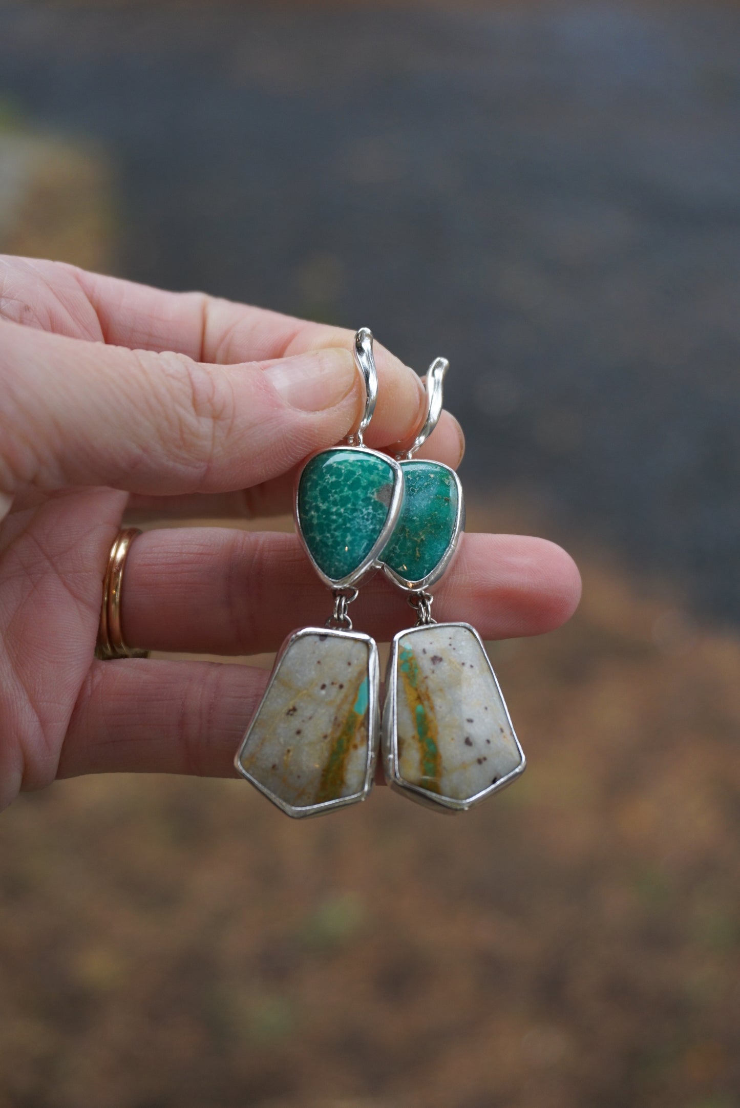 Emerald Valley & Royston Ribbon Lever-Back Earrings