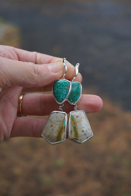 Emerald Valley & Royston Ribbon Lever-Back Earrings