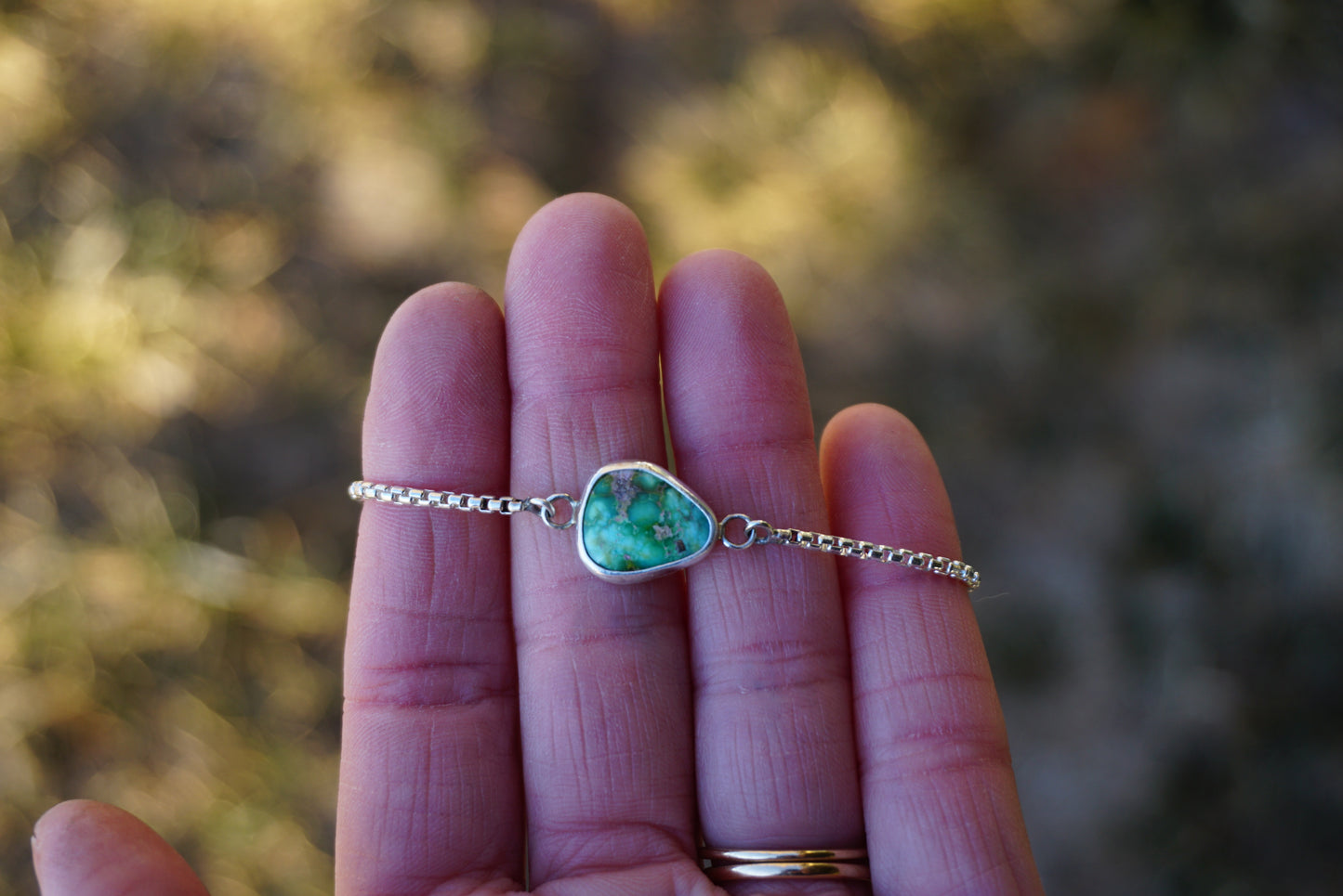 Box Chain Adjustable Bracelet (Sonoran Gold)