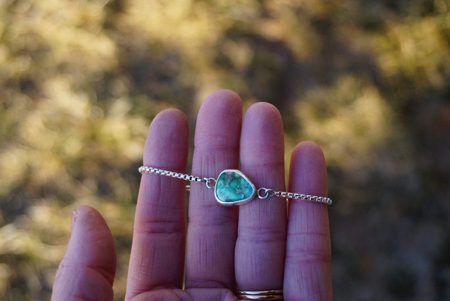Box Chain Adjustable Bracelet (Sonoran Gold)