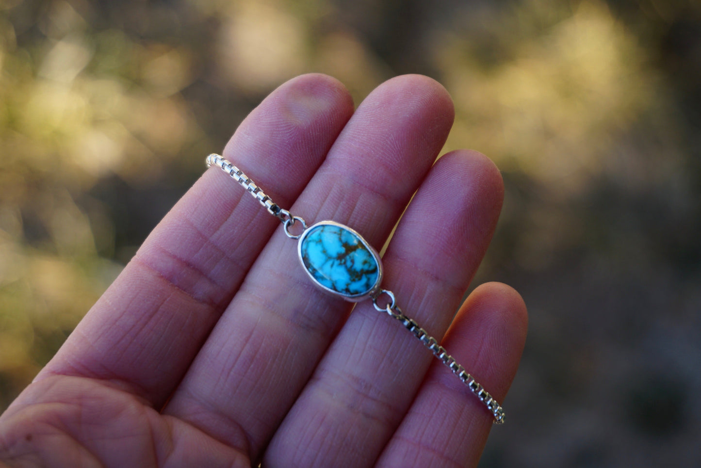 Box Chain Adjustable Bracelet (Kingman)
