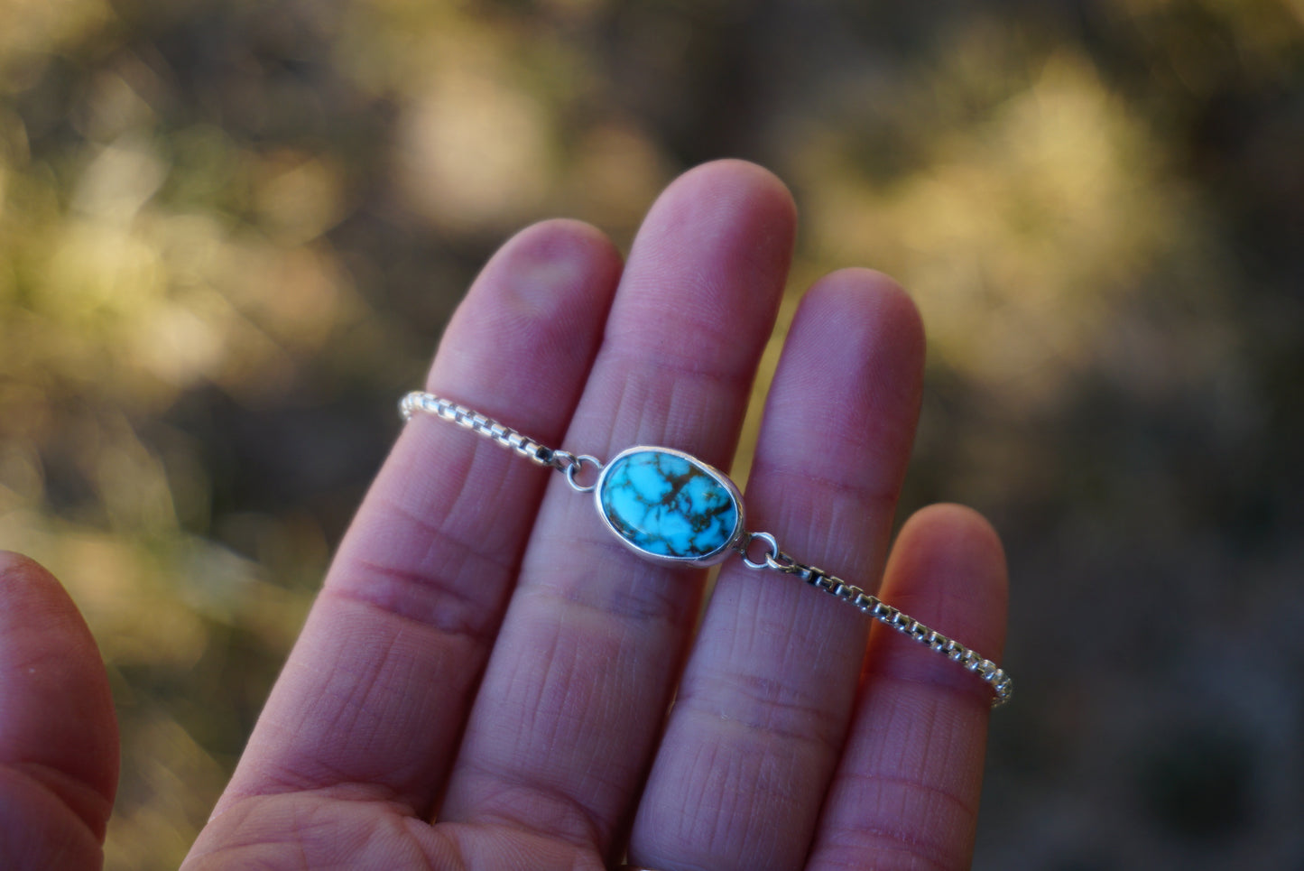 Box Chain Adjustable Bracelet (Kingman)
