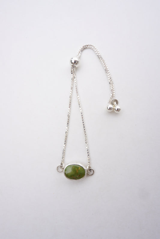 Box Chain Adjustable Bracelet (Emerald Valley)