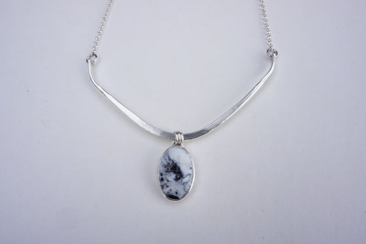 Turquoise Bar Necklace (White Buffalo)