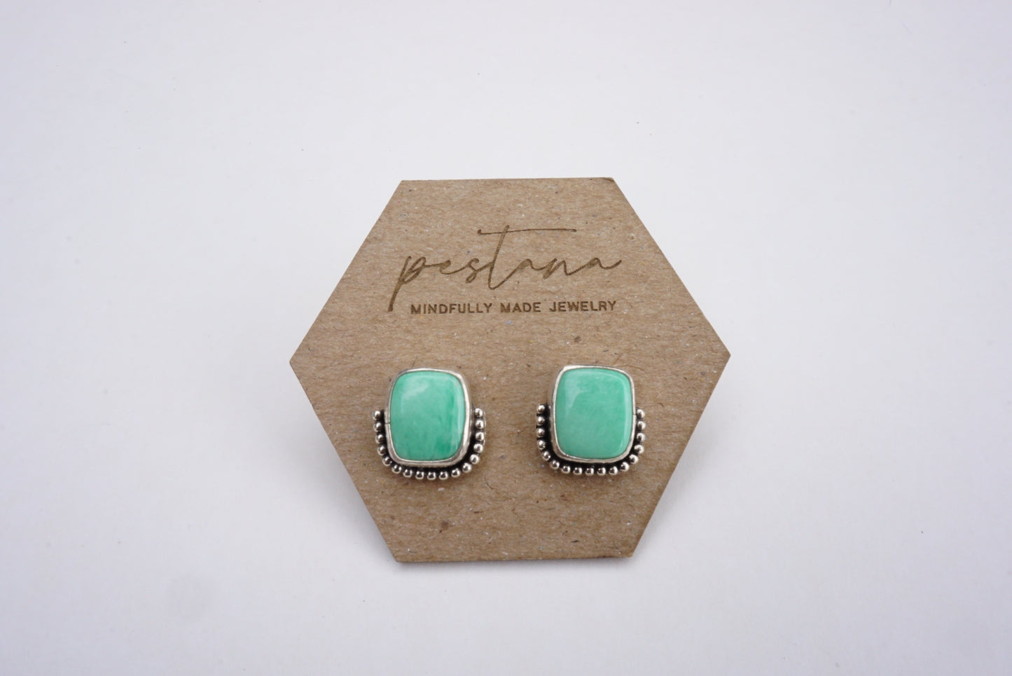 Stud Earrings (Lucien Variscite)