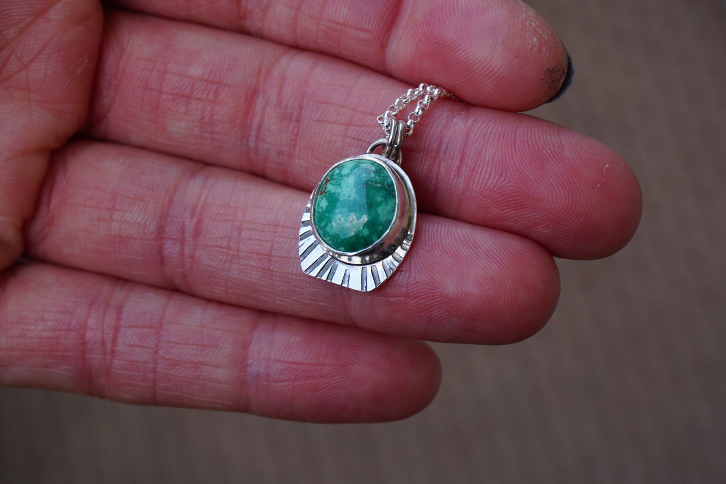 Turquoise Pendant - Emerald Valley