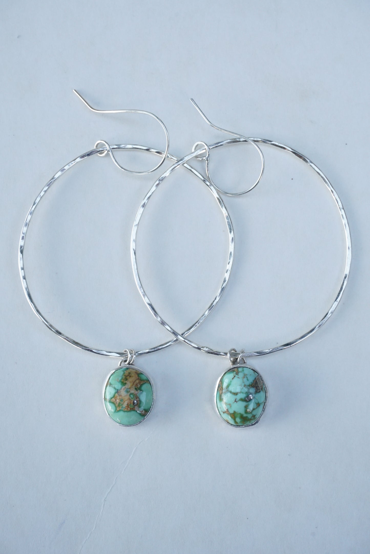 Hammered Organic Hoops (Sonoran Gold)