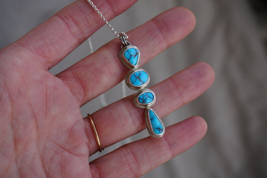 Kingman Turquoise Bar Necklace
