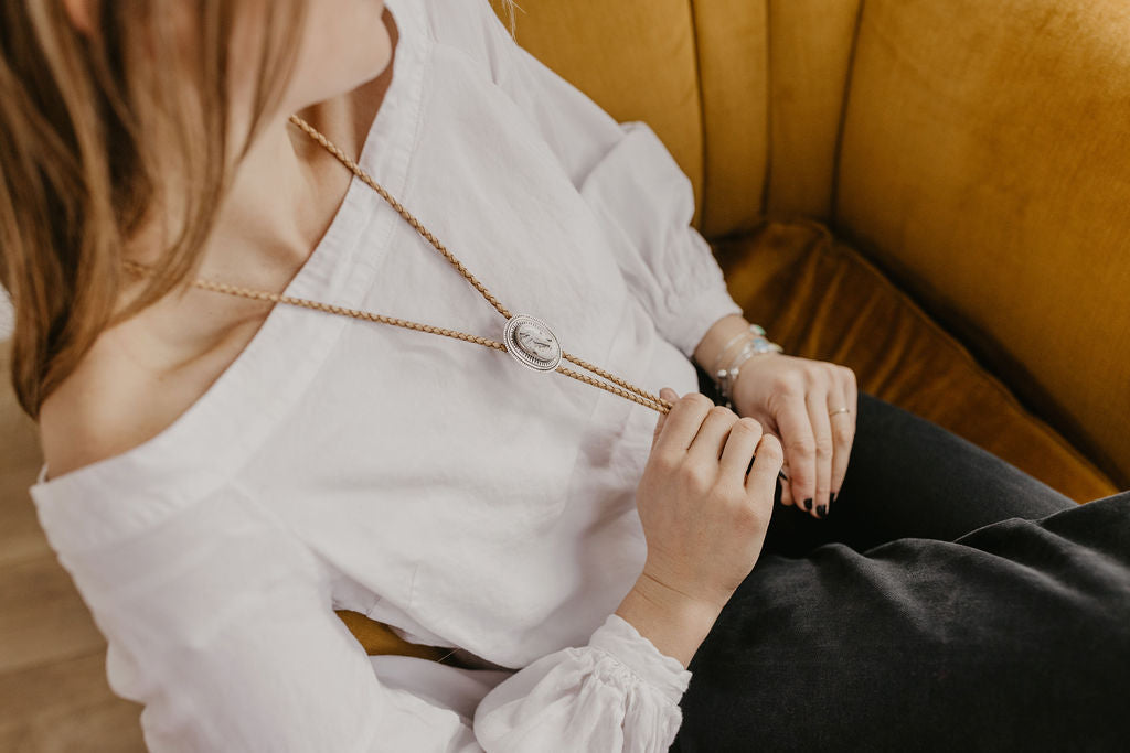 White Buffalo Bolo Tie