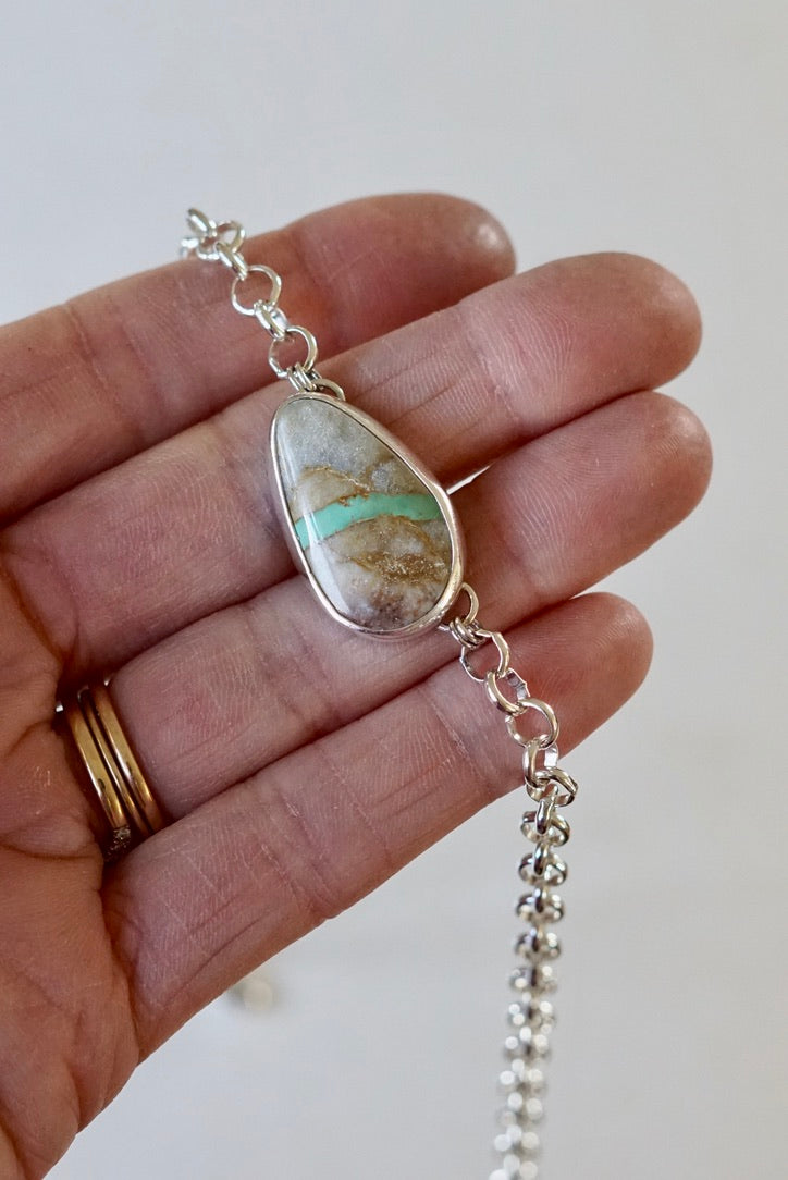 Turquoise Choker Necklace (Royston Ribbon)