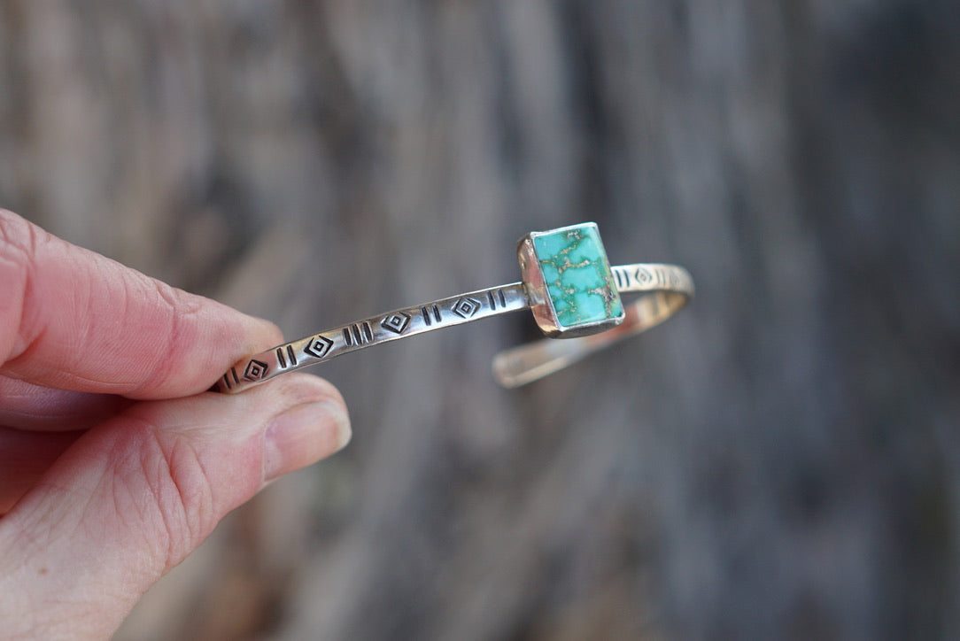 Stamped Cuff Bracelet (Sonoran Gold)