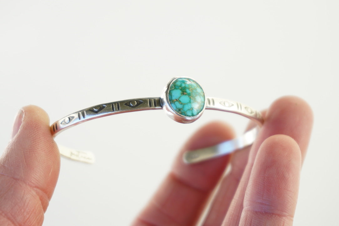 Stamped Cuff Bracelet (Turquoise Mountain)