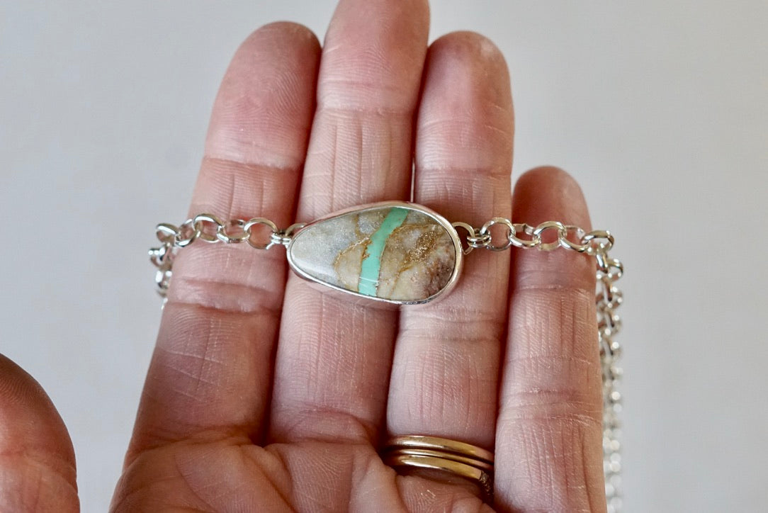Turquoise Choker Necklace (Royston Ribbon)