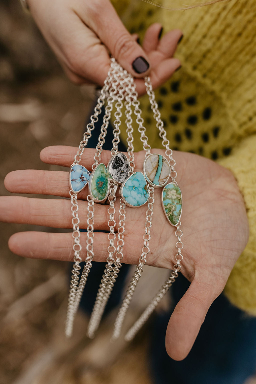 Turquoise Choker Necklace (White Buffalo)