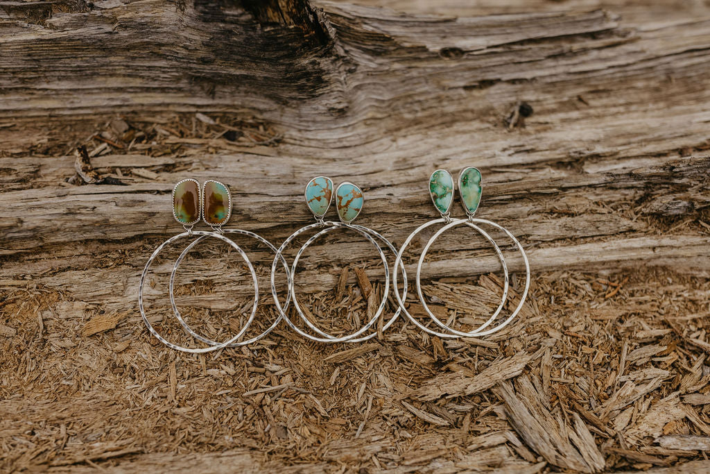 Hammered Organic Hoops (Royston)