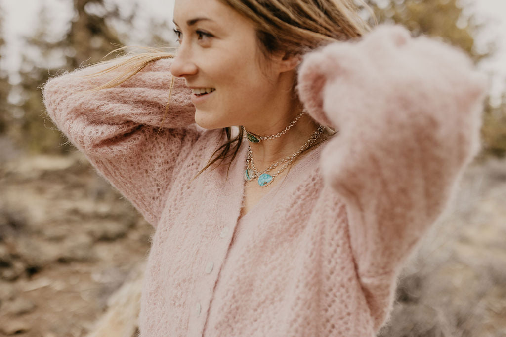 Turquoise Choker Necklace (Golden Hill)