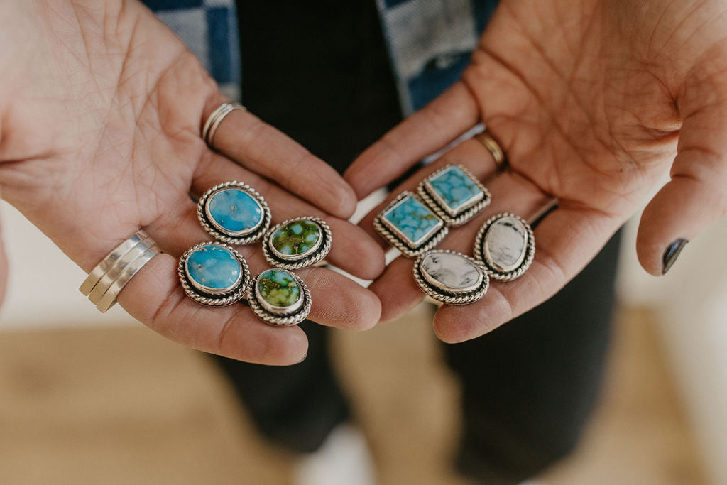Turquoise Cufflink (White Buffalo)