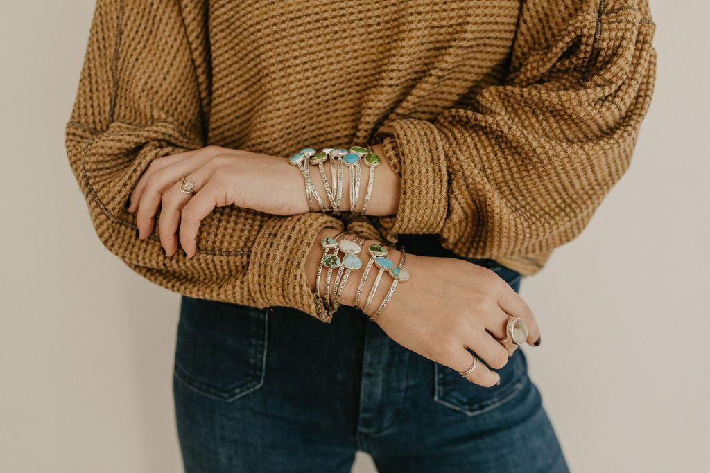 Stamped Cuff Bracelet (Golden Hill)