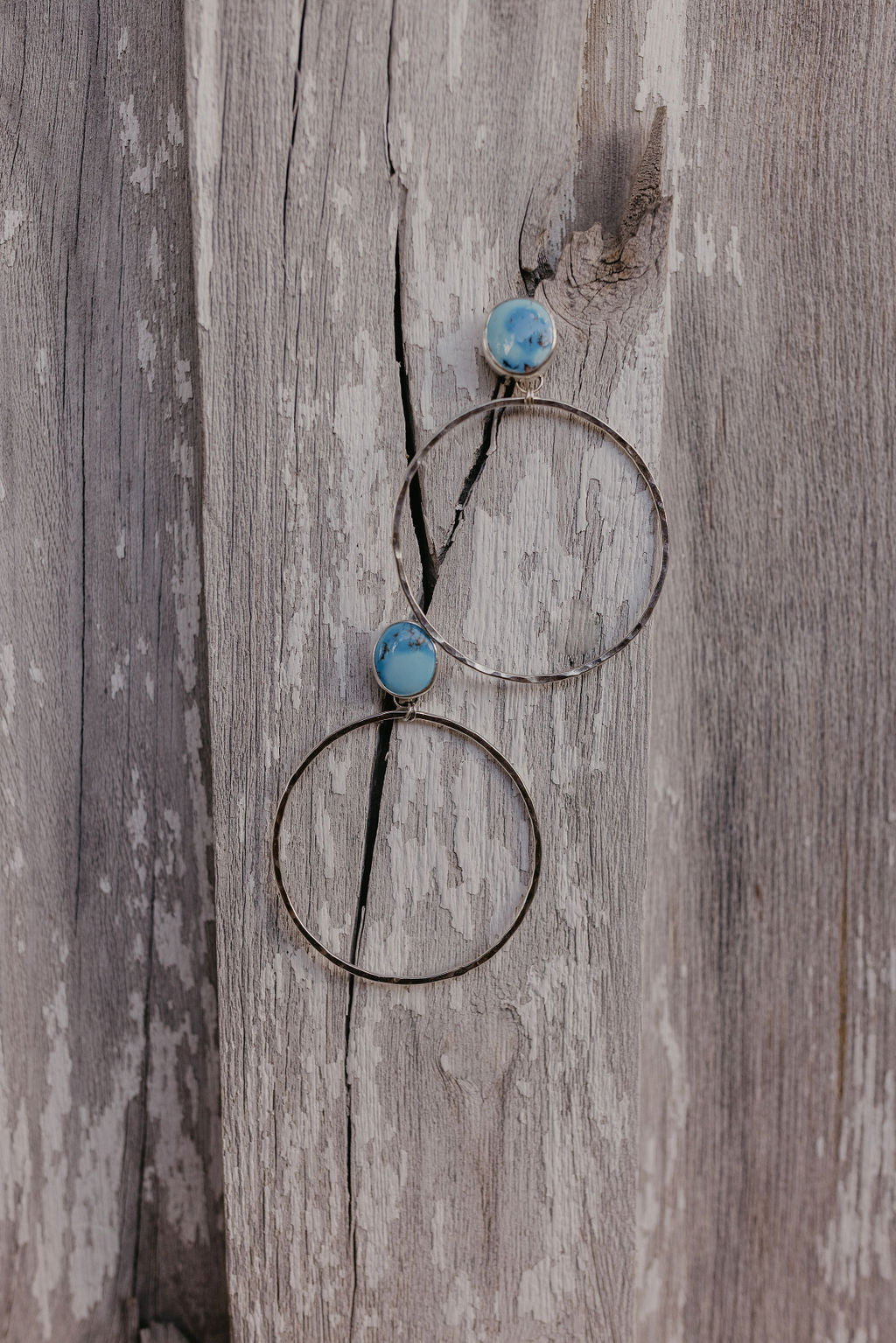 Hammered Organic Hoops (Golden Hill)