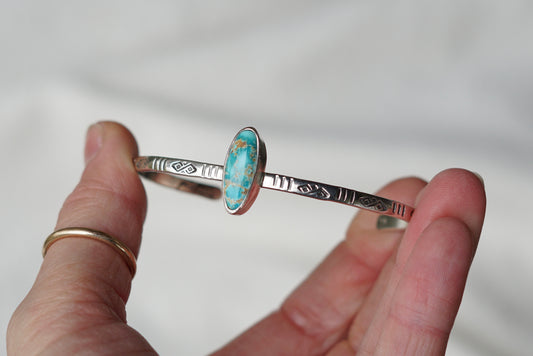 Stamped Cuff (Blue Bird)