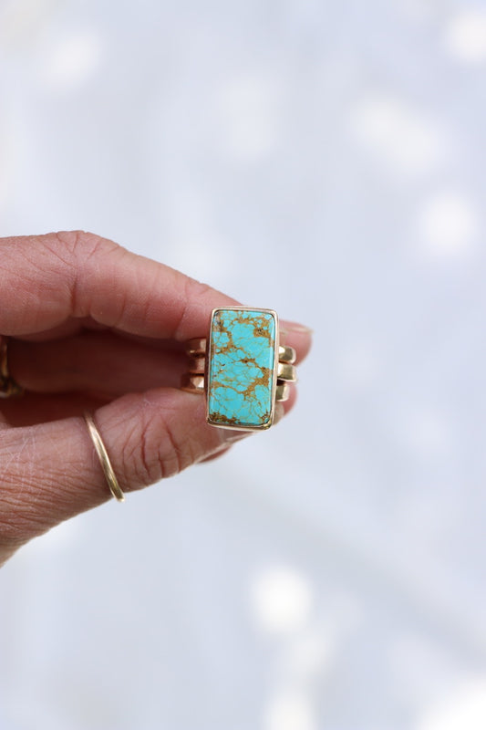 Kingman/Gold Stacker Ring Set (size 6.5)