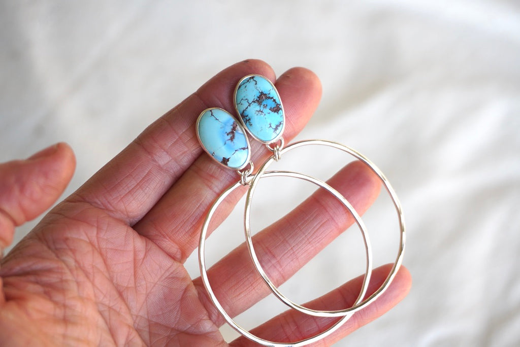 Turquoise Hoops (Golden Hill)