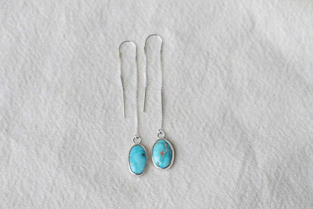 Turquoise Threader Earring (Blue Bird)