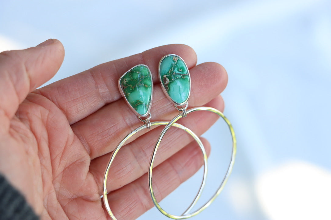 Turquoise Hoops (Emerald Valley)