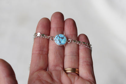 Boho Turquoise Anklet (Golden Hill)