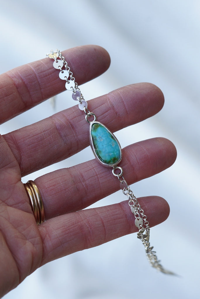 Boho Turquoise Anklet (Palomino)