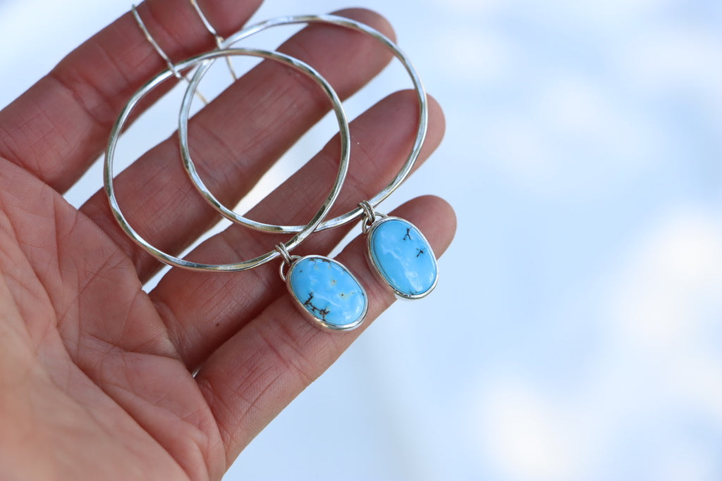 Turquoise Hoops (Golden Hill)