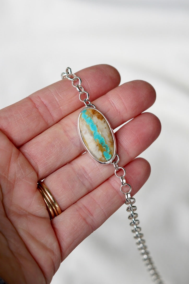 Turquoise Choker Necklace (Royston Ribbon)