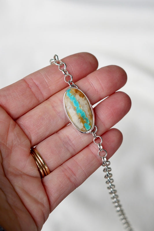 Turquoise Choker Necklace (Royston Ribbon)