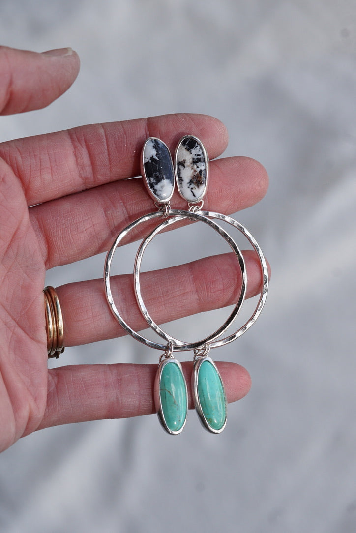 Hammered Organic Hoops (Verde Valley)