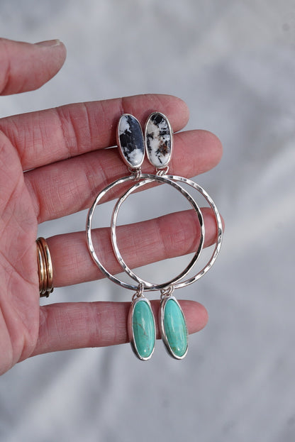 Hammered Organic Hoops (Verde Valley)
