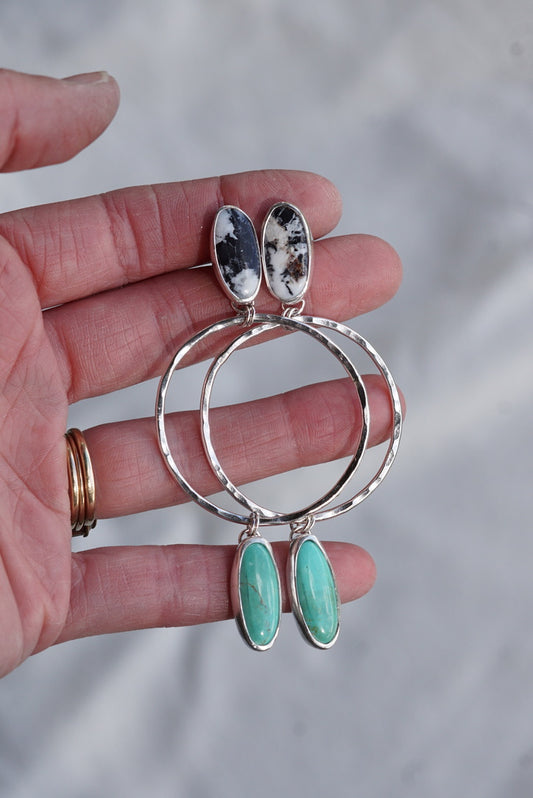 Hammered Organic Hoops (Verde Valley)