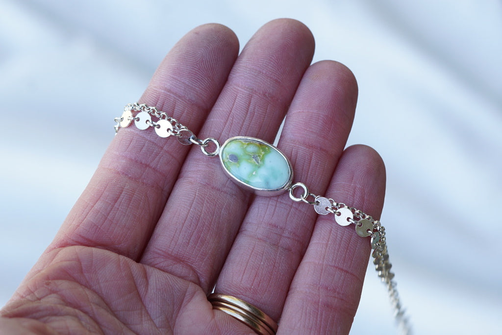 Boho Turquoise Anklet (Palomino)