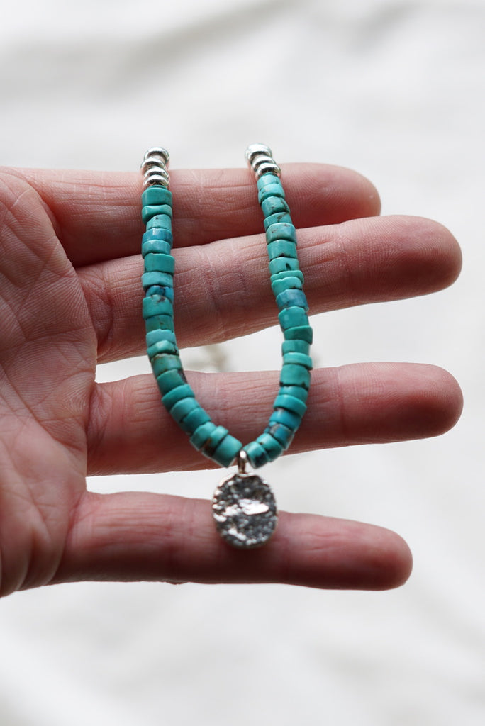 Metolius Necklace (Moonstone/Turquoise)
